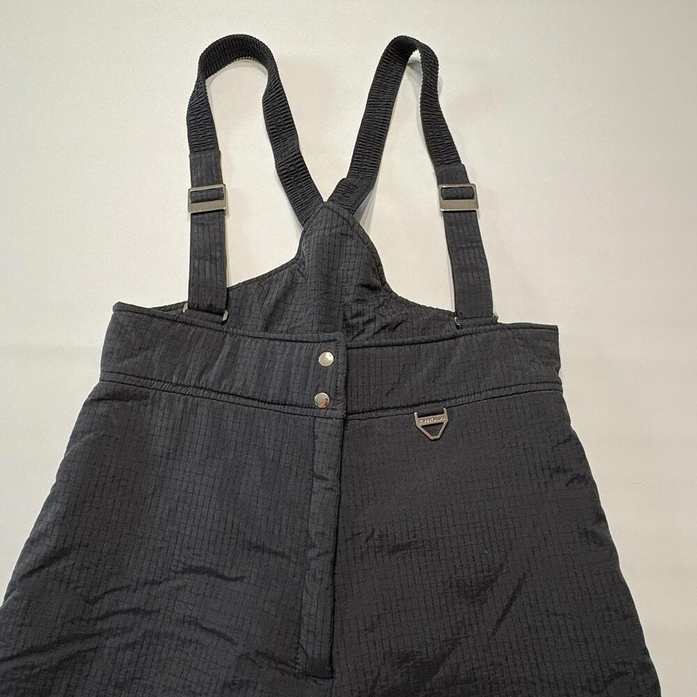 Vtg Tyrolia By Head Women’s Ski Bibs Size 14 Black Snow Overalls - Picture 4 of 7